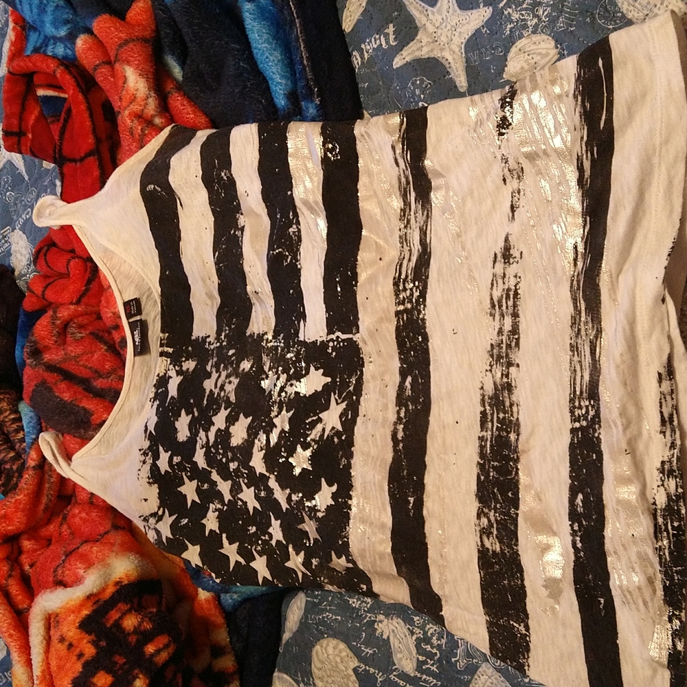 American flag tank top